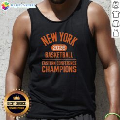 Premium New York Knicks 2026 Basketball Eastern Conference NBA Champions tank top in blue and orange colors
