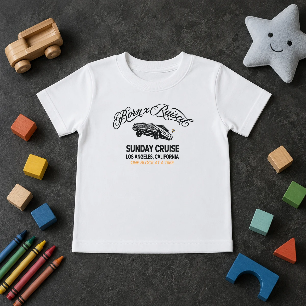 Premium Sunday Cruise Los Angeles California One Block At A Time Kids T Shirt Premium Sunday Cruise Los Angeles California One Block At A Time Kids T-Shirt