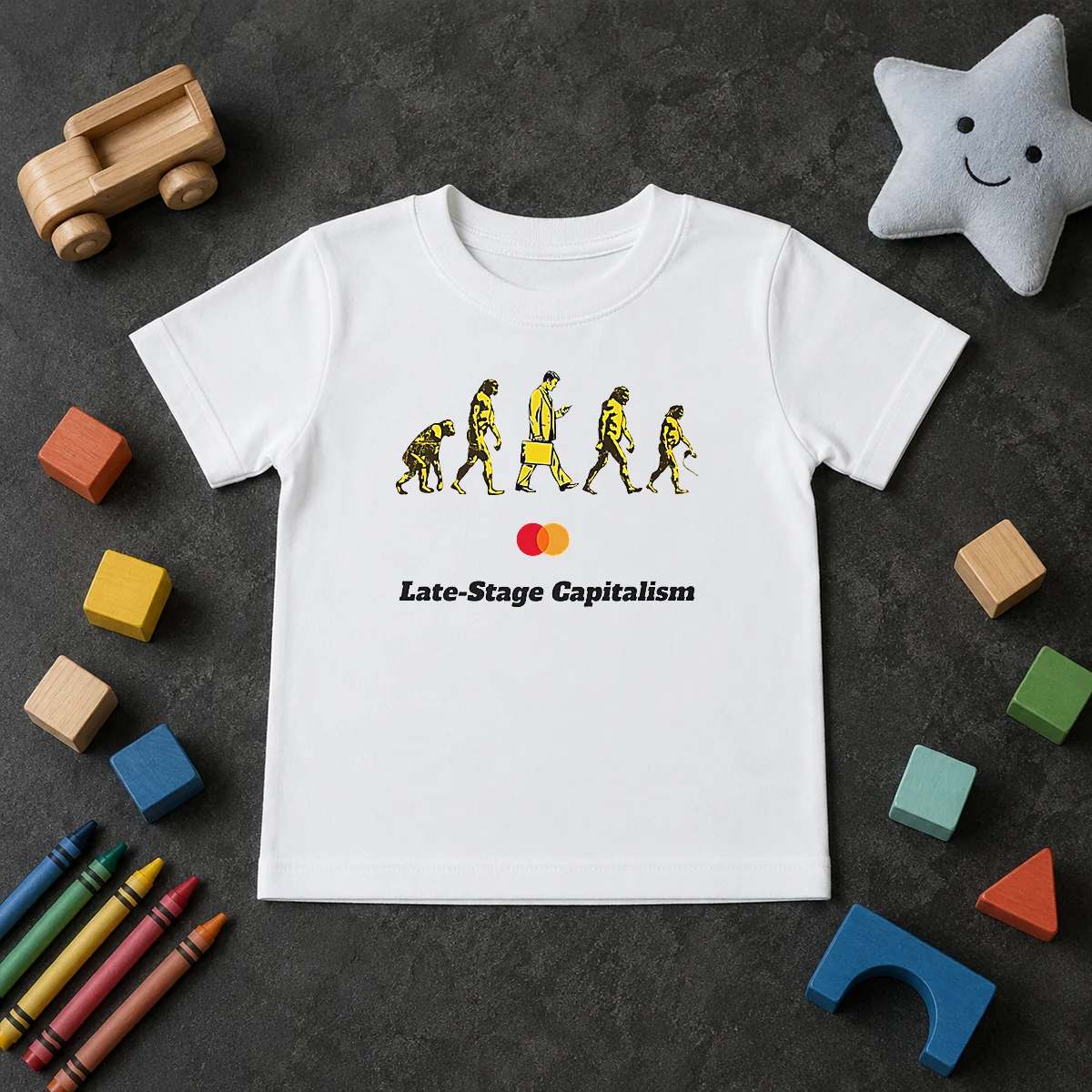 Pretty Late Stage Capitalism Idiocracy Evolution Kids T Shirt Pretty Late Stage Capitalism Idiocracy Evolution Kids T-Shirt