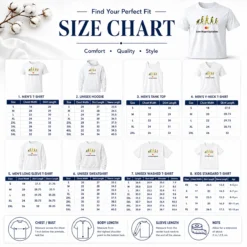 Size chart for Pretty Late Stage Capitalism Idiocracy Evolution with measurements in inches and cm