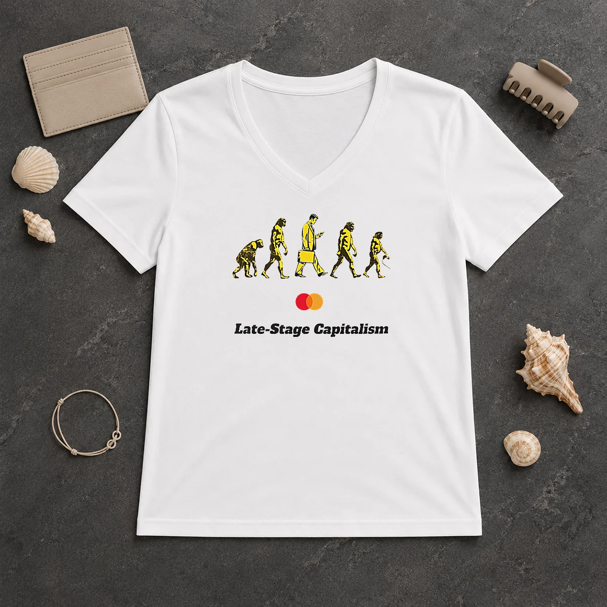 Pretty Late Stage Capitalism Idiocracy Evolution V-Neck Shirt Pretty Late Stage Capitalism Idiocracy Evolution V-Neck Shirt