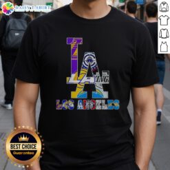 Pretty Los Angeles Sports Teams LA Logos Shirt featuring vibrant team logos on a comfortable fabric.