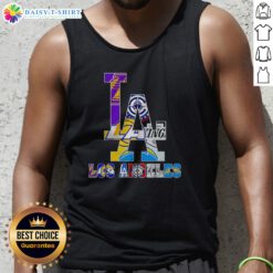 Pretty Los Angeles Sports Teams LA Logos Tank Top featuring vibrant team logos