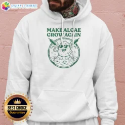 Pretty Make Algae Grow Again Hoodie in soft fabric with front pocket and adjustable drawstring hood