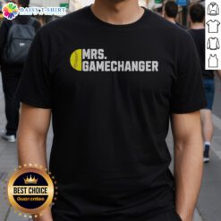 Pretty Mrs Gamechanger Softball Baseball Sports Enthusiast Athlete Lover Fitness Shirt displayed on a neutral background.