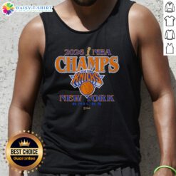 Pretty New York Knicks 2026 NBA Champions Vintage Tank Top featuring retro team colors and championship design