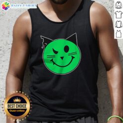 Pretty Taliesin Wearing Meowmeowz Logo Tank Top in a vibrant design and comfortable fit.