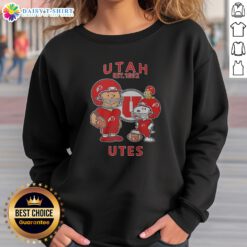 Pretty The Peanuts Utah Utes Football Est 1892 Sweatshirt in red with bold team logo and classic design