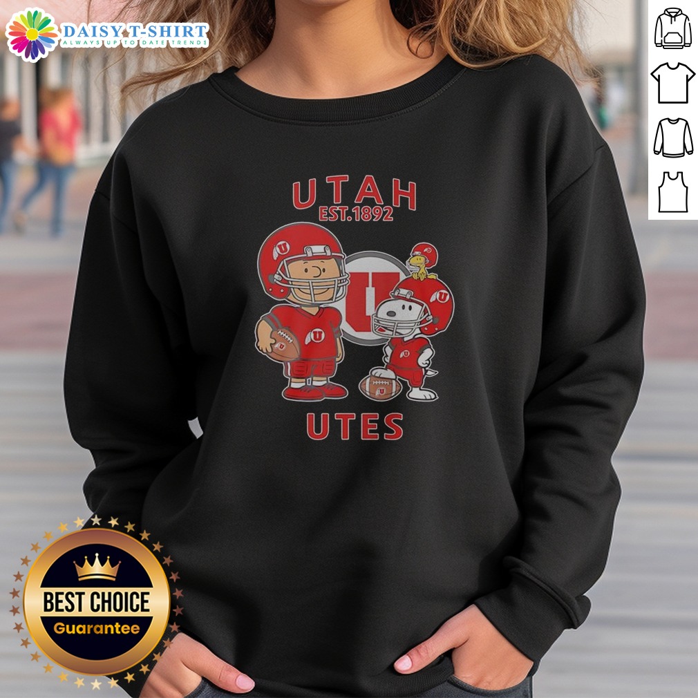 Pretty The Peanuts Utah Utes Football Est 1892 Shirt on Sweashirt Pretty The Peanuts Utah Utes Football Est 1892 Shirt shown as a sweashirt preview