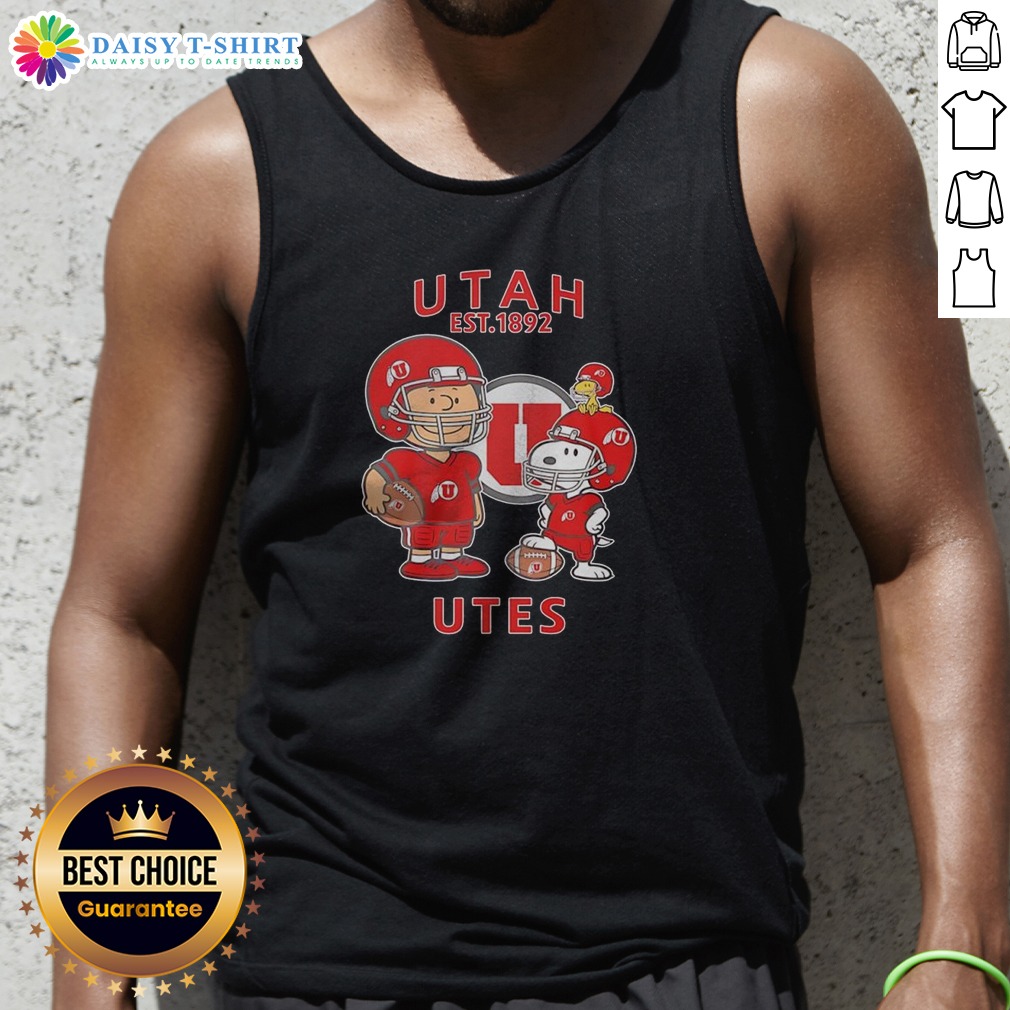 Pretty The Peanuts Utah Utes Football Est 1892 Shirt on Tank Top Pretty The Peanuts Utah Utes Football Est 1892 Shirt shown as a tank top preview