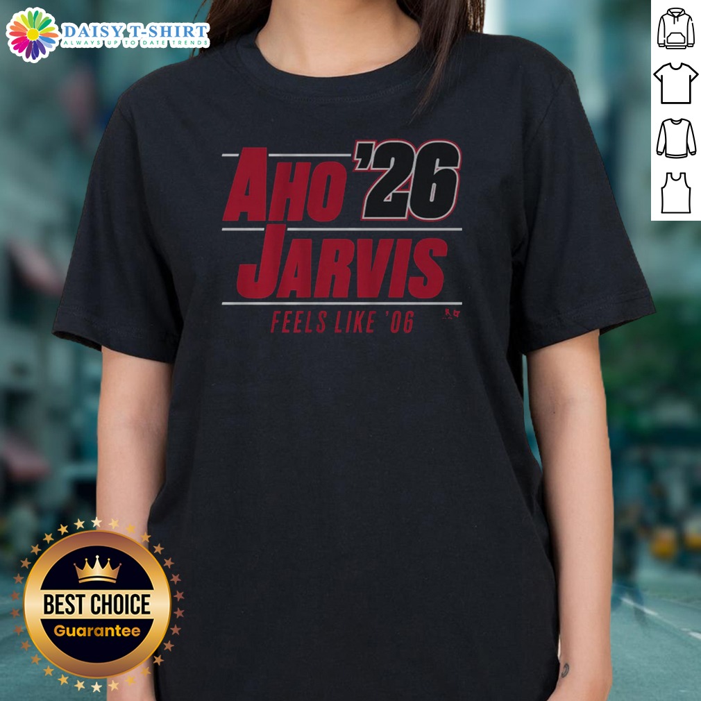 Top Aho Jarvis '26 Shirt on Ladies Shirt Top Aho Jarvis '26 Shirt shown as a ladies shirt preview