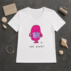 Top Mr Books The Paris Review Literary Reading V-Neck Shirt