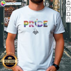 Top New York Liberty 2026 WNBA Pride LGBT Flag Shirt displayed on a hanger with vibrant colors