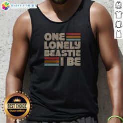 Top Nice One Lonely Beastie I Be Retro Stripe Bold Typography Art Tank Top