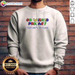 Top So Wizard Podcast This Ain'T No Game Sweashirt in dark color, crewneck sweatshirt with bold white text design
