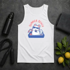 Top Summer Beach Cat Tank Top