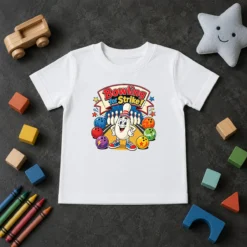 Awesome Bowling For Strike Cartoon Kids T-Shirt