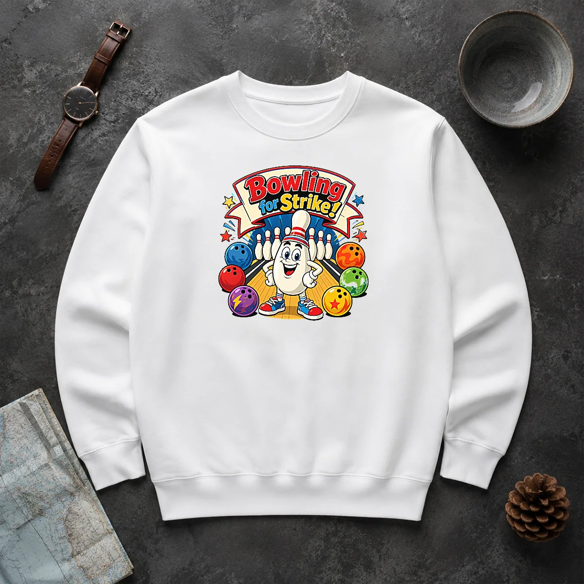 Awesome Bowling For Strike Cartoon Sweater Awesome Bowling For Strike Cartoon Sweater