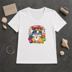 Awesome Bowling For Strike Cartoon V-Neck Shirt