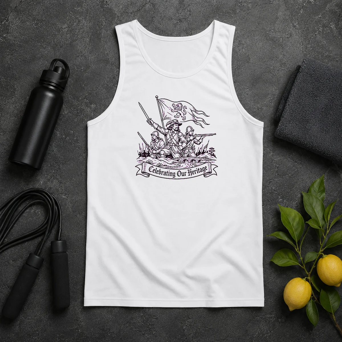 Awesome Celebrating Our Heritage Battle Of The Boyne Line Art Tank Top Awesome Celebrating Our Heritage Battle Of The Boyne Line Art Tank Top