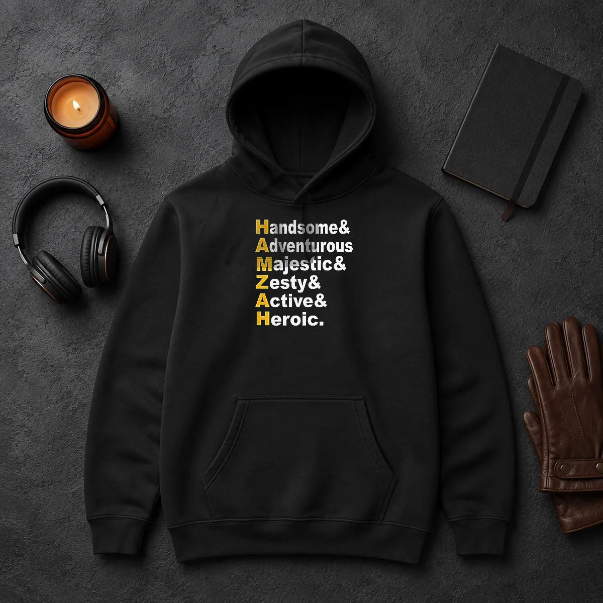 Awesome Hamzah Handsome Adventurous Majestic Zesty Active Heroic Hoodie Awesome Hamzah Handsome Adventurous Majestic Zesty Active Heroic Hoodie