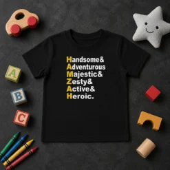 Awesome Hamzah Handsome Adventurous Majestic Zesty Active Heroic Kids T-Shirt