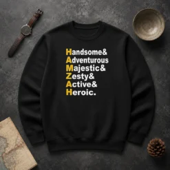Awesome Hamzah Handsome Adventurous Majestic Zesty Active Heroic Sweater