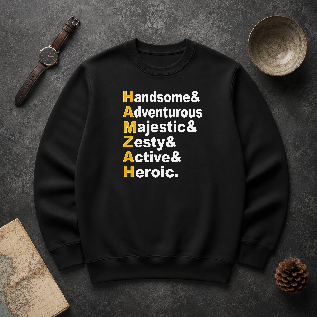 Awesome Hamzah Handsome Adventurous Majestic Zesty Active Heroic Sweater Awesome Hamzah Handsome Adventurous Majestic Zesty Active Heroic Sweater