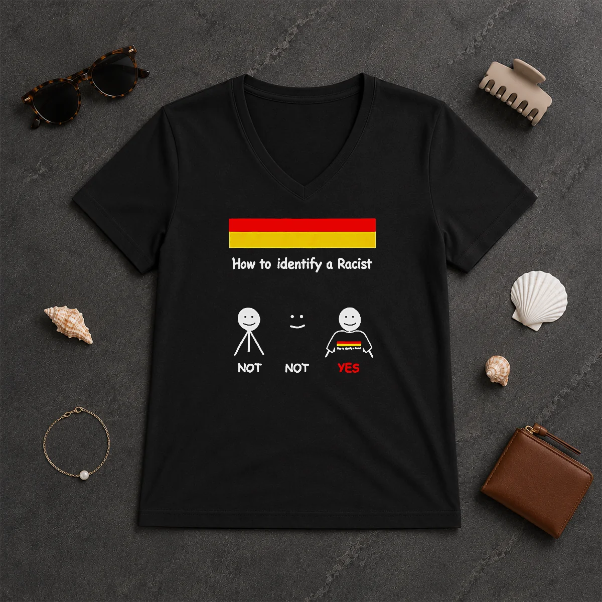 Awesome How To Identify A Racist V-Neck Shirt Awesome How To Identify A Racist V-Neck Shirt
