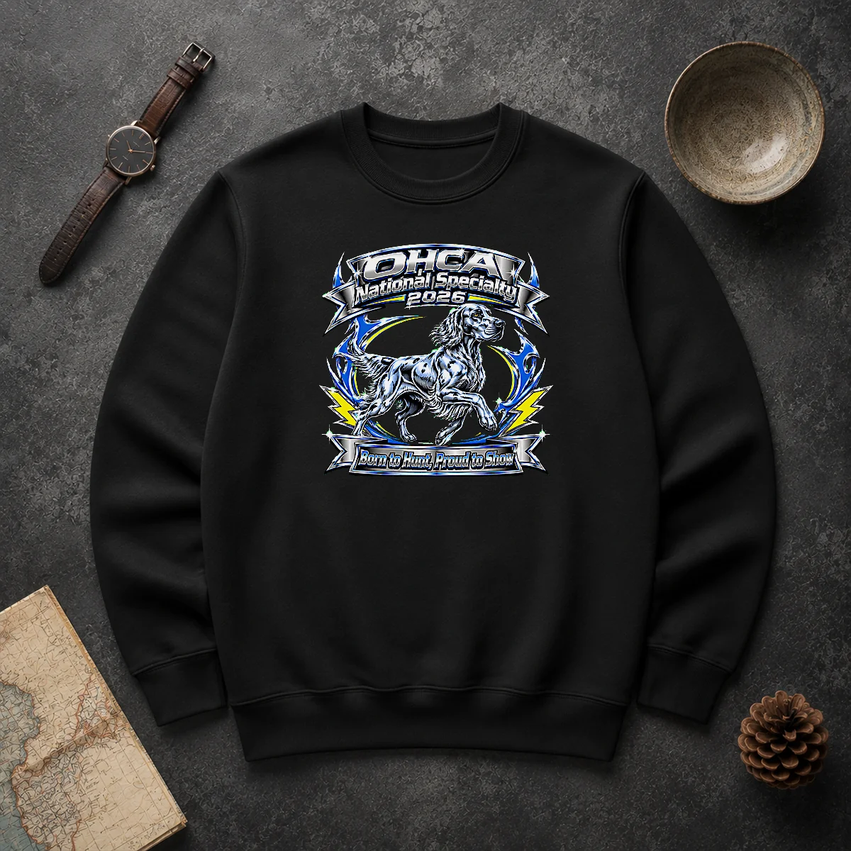 Awesome Pretty OHCA National Specialty 2026 Hunting Dog Pride Retro Sweater Awesome Pretty OHCA National Specialty 2026 Hunting Dog Pride Retro Sweater