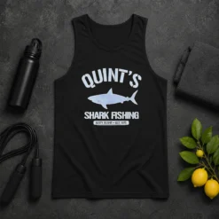 Awesome Quint'S Shark Fishing Amity Island Est 1975 Detailed Shark Tank Top