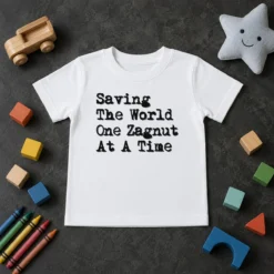 Awesome Saving The World One Zagnut At A Time Kids T-Shirt