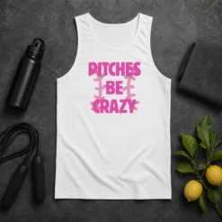 Awesome Softball Apparel Pitches Be Crazy Tank Top