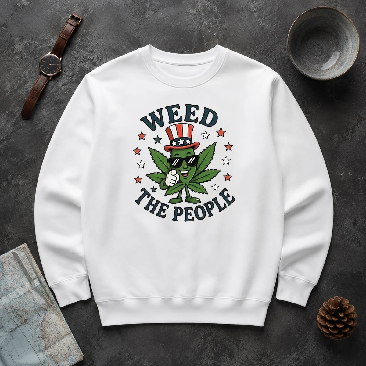 Awesome Weed The People Cannabis Uncle Sam Character Patriotic Leaf Symbol Sweater Awesome Weed The People Cannabis Uncle Sam Character Patriotic Leaf Symbol Sweater
