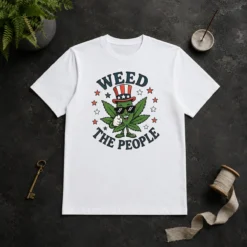 Awesome Weed The People Cannabis Uncle Sam Character Patriotic Leaf Symbol