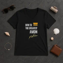 Funny Awesome Bow To The Greatest Amon Of All Time V-Neck Shirt
