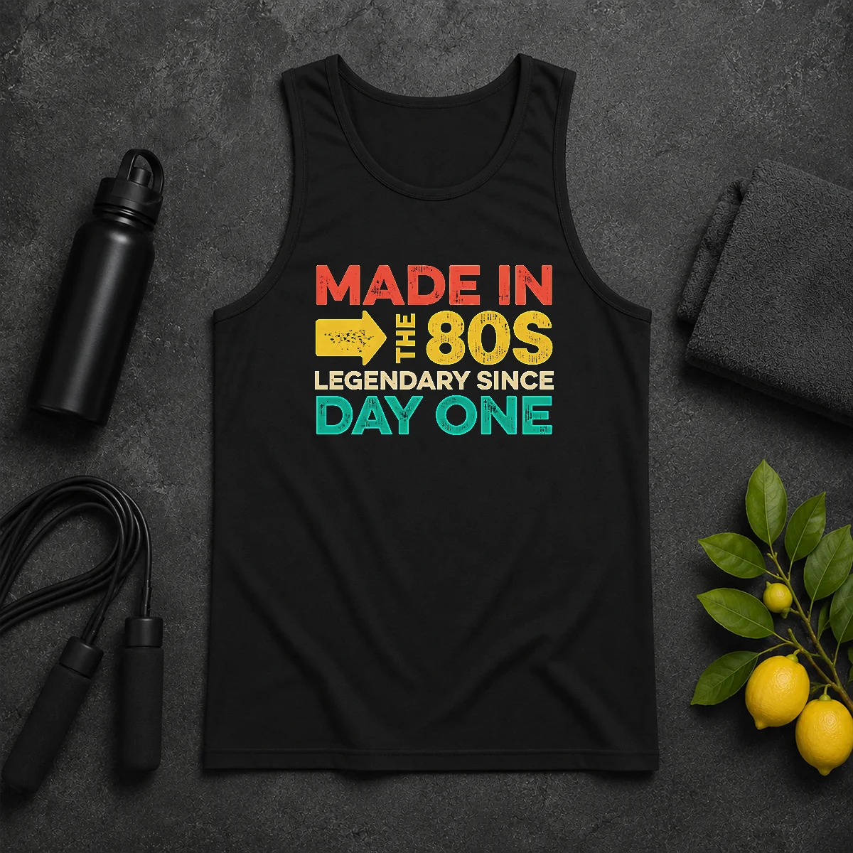Funny Made In The 80s Legendary Since Day One Tank Top Funny Made In The 80s Legendary Since Day One Tank Top