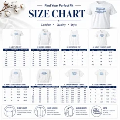 Size chart for Funny Men Used To Go To War Now They Watch Love Island On Purpose with measurements in inches and cm