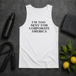 Funny Nice I Am Too Sexy For Corporate America Tank Top