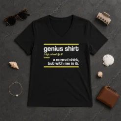 Funny Premium Genius Shirt A Normal Shirt But With Me In It V-Neck Shirt