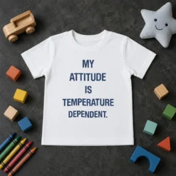 Good Awesome My Attitude Is Temperature Dependent Kids T-Shirt