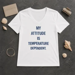 Good Awesome My Attitude Is Temperature Dependent V-Neck Shirt