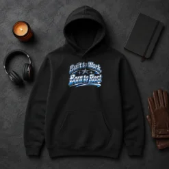 Good Born To Rest Labour Day Retro Work Ethic Hoodie