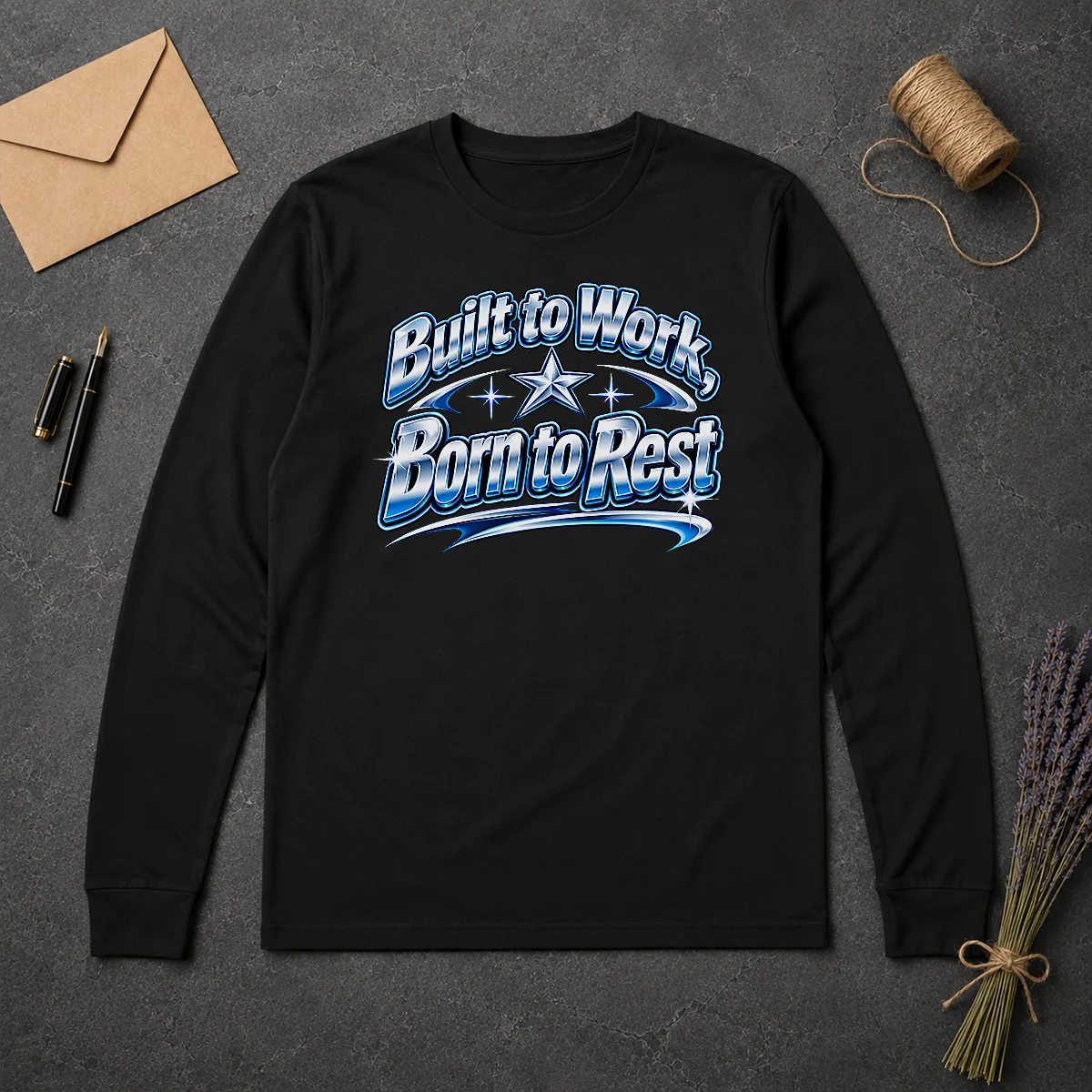 Good Born To Rest Labour Day Retro Work Ethic Long Sleeve Shirt Good Born To Rest Labour Day Retro Work Ethic long sleeve shirt in vintage style with bold text design
