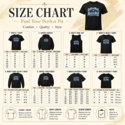 Size chart for Good Born To Rest Labour Day Retro Work Ethic showing measurements in inches and cm
