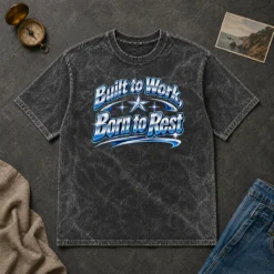 Good Born To Rest Labour Day Retro Work Ethic Washed T-Shirt