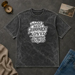 Good Hot Grandparents Day Worlds Best Sketch printed on a soft washed t shirt with a relaxed fit