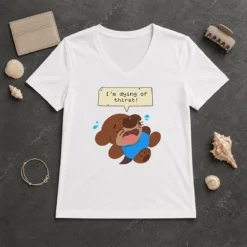 Good Im Dying Of Thirst Otter Thirsty Funny Animal V-Neck Shirt