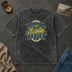 Good Labour Day Work Hard Celebrate Harder Vector Washed T-Shirt