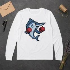 Good Miami Marlins Mascot Wearing Gloves El Caballo Pixel Style Long Sleeve Shirt
